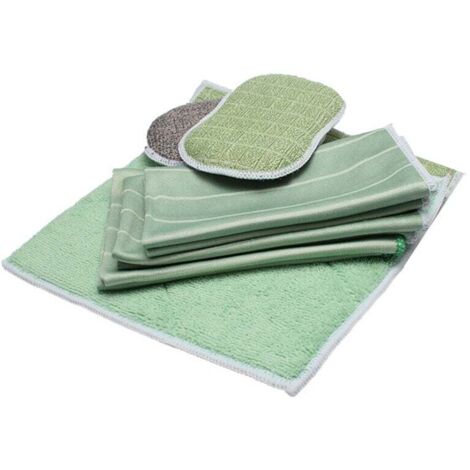 Confezione da 6 panni in microfibra di bambù per finestre, specchi, piastrelle, carrozzeria, microfibra di bambù, vetro, casa, bagno (1/5)