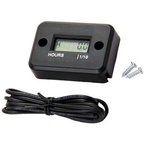 LaBlanc - Contaore digitale con display LCD impermeabile, timer per ATV, moto, motoslitta, motocross, pit bike, tosaerba, trattore, camion