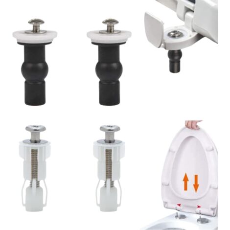 Cerniera Tavoletta Wc Kit Riparazione Cerniere Sedile WC Traballante - In Acciaio Inox, Plastica E Legno Fissaggio Sedile Water Acciaio Inox