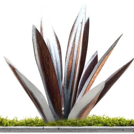 Scultura in acciaio Corten Art Deco ornamenti da giardino arte astratta scultura