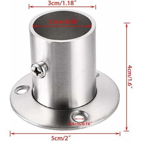 Staffe per aste per tende in metallo da 2 pezzi - Leroy Merlin