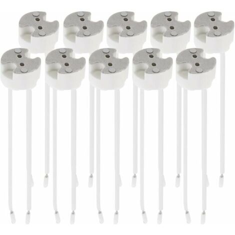 30 Portalampada MR16 GU5.3 Con Cavo Silicone 14 Cm – Presa In Ceramica Per Lampade LED E Alogene 12V-250V, Max 100W, Compatibile GU4 G4 G6.35