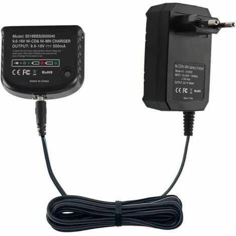 Guy-Tech AC/DC-Adapter kompatibel für Black & Decker 9,6 V DC 9,6 Volt Akku-Bohrschrauber 9,6 VDC 90500925 90500925-01 B&D BD Netzkabel EU-Stecker