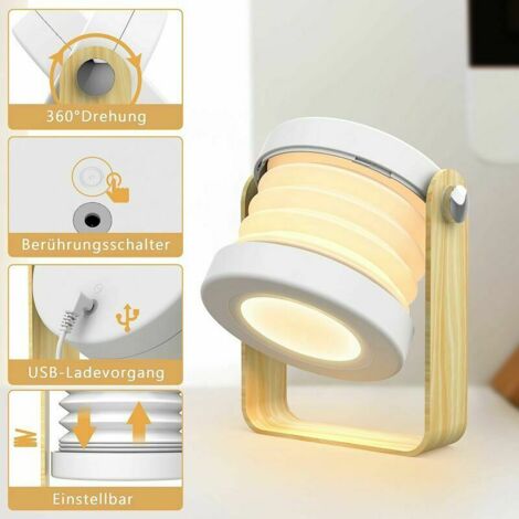 Lampada Da Comodino LED Touch A Guscio D'Uovo - Portatile, Ricaricabile, Dimmerabile, Per Camera Da Letto E Campeggio - 2
