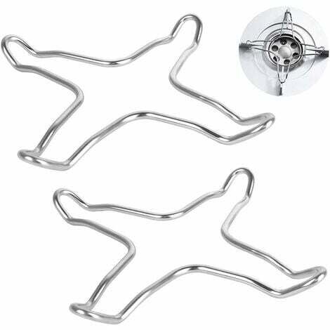 LaBlanc - Confezione da 2 riduttori in acciaio inox per piano cottura a gas, piano cottura, piano cottura, piano cottura, treppiede, supporto per wok, pentola a gas (1/5)
