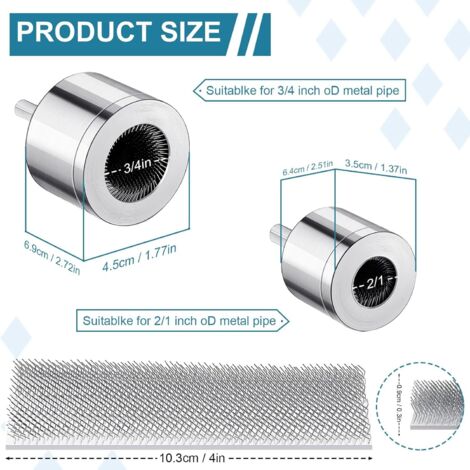 Spazzola Per Pulizia Tubi Rame 18 Mm: Interna Per Saldature, Con Manico In Plastica