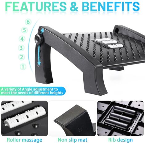 Poggiapiedi Ergonomico Fellowes Breyta – Regolabile In 3 Altezze, Funzione Oscillante, Riciclabile Al 100%, 5 Anni Di Garanzia – Per Ufficio E Home Office