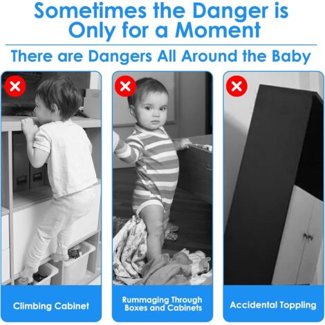 Lucchetti e chiusure Kit Cinghie Di Ancoraggio Per Mobili a Prova Di Bambino Cinghie Per Mobili