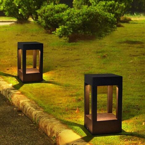 Paletto Luce Da Esterno Con Sensore Di Movimento E Interruttore Crepuscolare, Anello LED, IP44, Acciaio Inox - 3