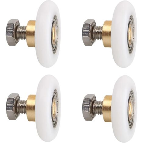 Rulli Per Porta Doccia In Vetro – 4 Pezzi, Diametri 19-27 Mm – Adatti A Vetri Da 4-8 Mm