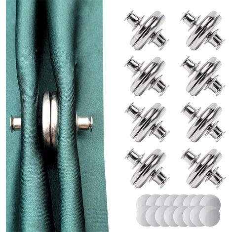 MELALUXE Confezione da 6 Fermatende Magnetici per Tende, Fermatende