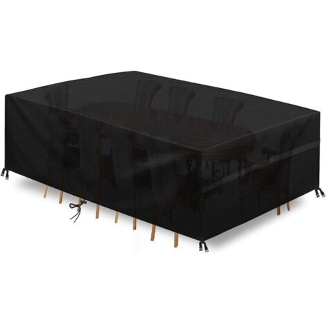 Copertura per mobili da giardino in tessuto Oxford 420D, impermeabile, con coulisse e chiusura a scatto (230X165X80cm) (1/5)