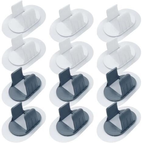 12 pezzi fascette stringitubo autoadesive da 30-38 mm, fascette stringitubo in plastica, design