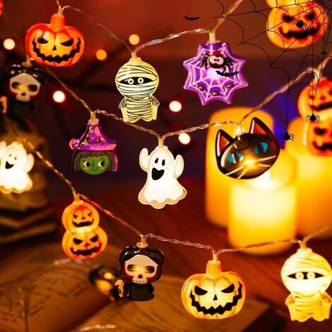 Luci decorative per Halloween, 3 m, 20 LED, divertenti