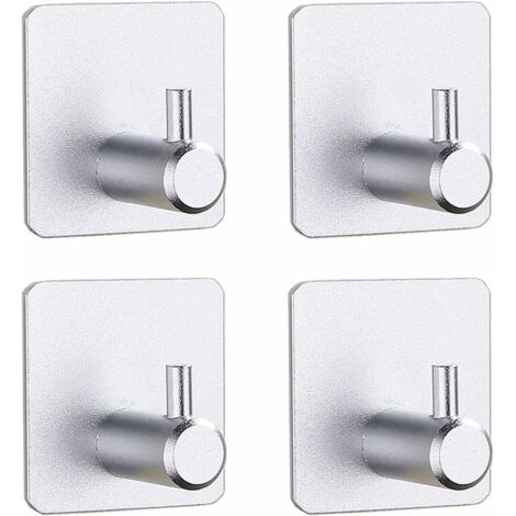 KOTARBAU® Set di 4 ganci adesivi quadrati in acciaio inox