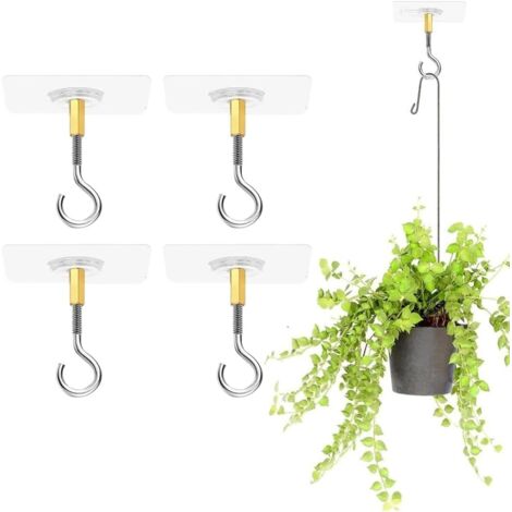 50 Ganci Da Soffitto Autoadesivi Trasparenti – Piccoli, Forti E Senza Fori Per Decorazioni Leggere - 2
