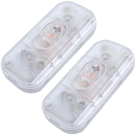 6 pezzi Interruttore a LED per porta, luce armadio, interruttori per lampade elettriche, bianco