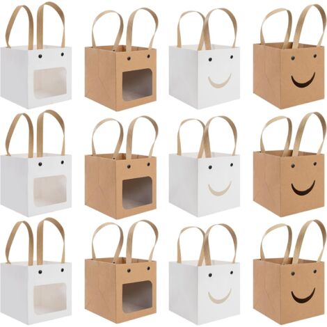 12 Scatole Di Caramelle A Forma Di Casa In Carta Kraft – Per Matrimoni, Compleanni E Bomboniere