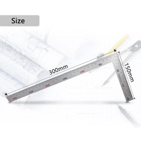 ESCUADRA CARPINTERO ALUMINIO 300 MM - Delmédico Ferreterías