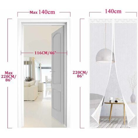 Cortina Mosquitera Magnética Para Puerta, 100cm X 210cm, Mosquitera Magnética Ajustable Con Cierre Magnético, Fácil Instalación Para Cualquier | Bodega Aurrera En Línea