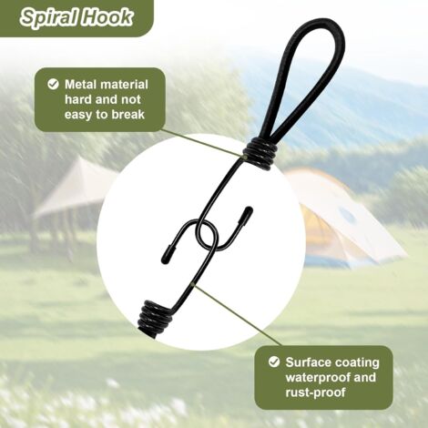 2 Correas Elásticas Con Ganchos | Tensor De Equipaje Resistente | Ideal Para Bicicleta, Camping Y Fijar Carga