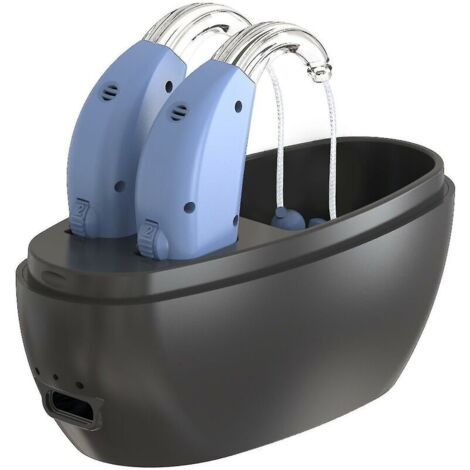 LaBlanc - Par de amplificadores de sonido para audífonos Audífonos recargables Audífonos azules (1/5)