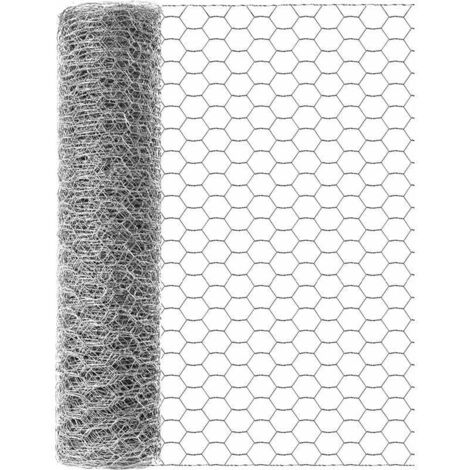 LaBlanc - Malla de alambre de 40 cm x 15 m (16'' x 600''), cerca hexagonal galvanizada resistente a la corrosión para exteriores, para proteger plantas de jardín, vegetales, flores y frutas de perros (1/5)