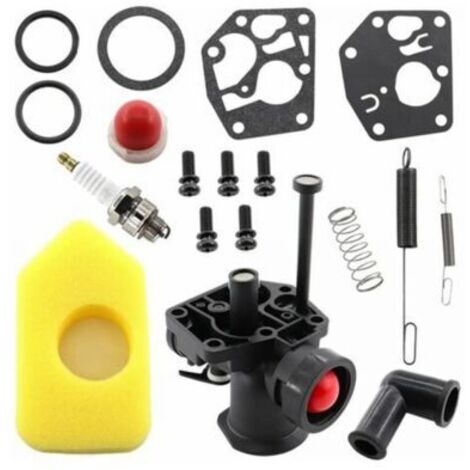LaBlanc - Kit de carburador para cortacésped Briggs & Stratton 499809, 498809A, 494406 y filtro de aire 698369. Resorte del regulador 691859, 692211. Diafragma 795083, 495770. (1/5)
