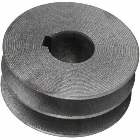 Polea de metal de doble ranura para rueda de motor, rueda síncrona de taller, exterior 72 mm, interior 24 mm, cl 8 mm (1/4)