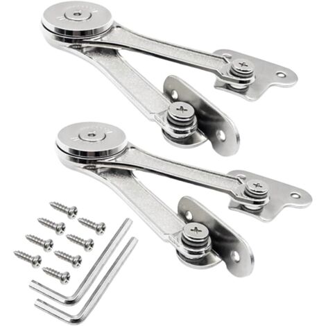 LaBlanc - 2 bisagras de elevación ajustables de aleación de zinc para puertas de armarios, cajas de almacenamiento de madera, muebles de cocina y puertas. (1/5)
