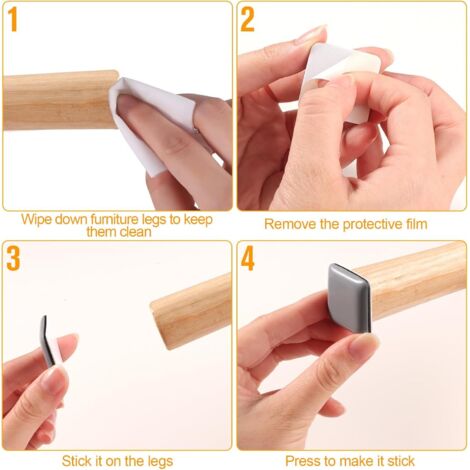 Zocipro 36Pcs Deslizadores De Teflón Para Muebles: Protege Tu Suelo Y Muebles Con Fácil Instalación Atornillable