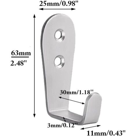 Perchero De Pared 6 Ganchos Dobles De Acero Inoxidable ... | Cuotas Sin