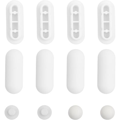 Juego De 6 Protectores Para Asiento De Inodoro - Amortiguadores Antirruido Y Separadores Universales - Material ABS Y TPR - Incluye Formas Rectangulares Y Redondas