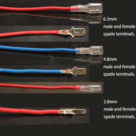 540 terminales de crimpado planos macho y hembra, 2,8 mm, 4,8 mm, 6,3 ...