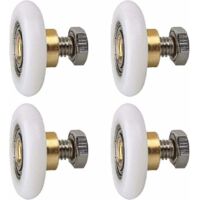 LaBlanc - Rodillo para mampara de ducha, rueda de repuesto para mampara de ducha, 4 piezas (20 mm)