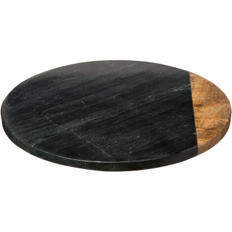 Platine vinyle géométrique en marbre noir – Sg Secret de Gourmet