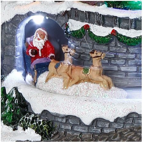 Crèche De Noël Lumineuse Fééric Lights - 11 Santons Provençaux 31 Cm, Multicolore, LED Blanc Chaud Fixe, Résine