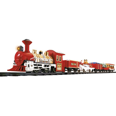 Fééric Lights And Christmas – Coffret 26 accessoires pour village de Noël – Train électrique avec 1 locomotive, 5 wagons, 22 rails – Longueur 133 cm, poids 0,75 kg (1/8)