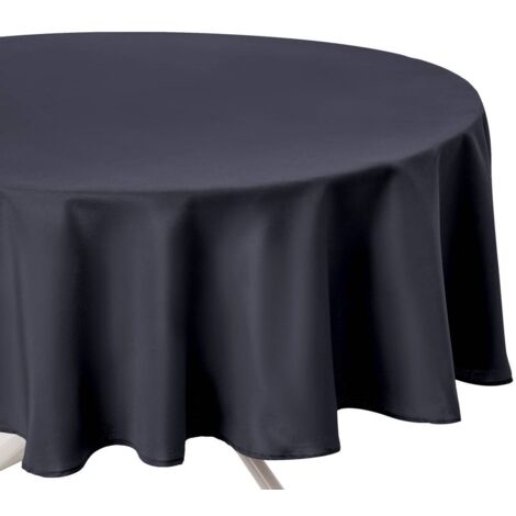 Nappe ronde anti-tache Gris ardoise D 180 cm - Atmosphera