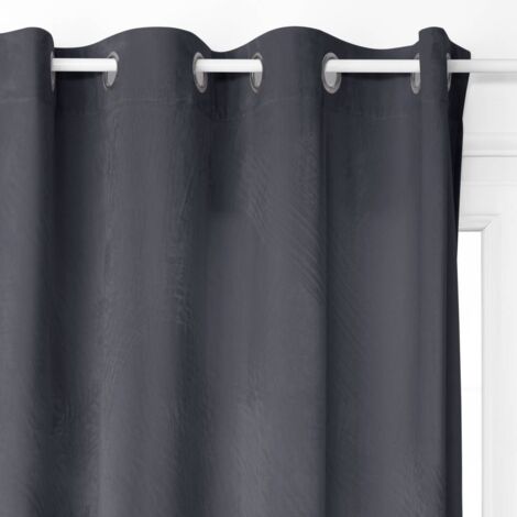 Rideau occultant Dolce velours gris ardoise 140x260cm - Atmosphera créateur d'intérieur