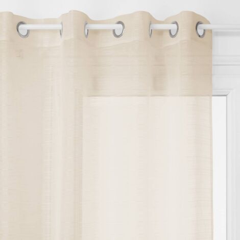 Atmosphera – Tapis velato beige 140x240cm – 100% polyester – 8 œillets – Compatible avec tringles standards – Pour salons et bureaux (1/6)