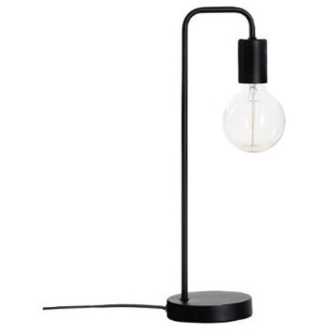 Atmosphera – Lampe de bureau en métal noir – Douille E27 – Puissance 40W – Dimensions 13 x 17 x 45,5 cm – Interrupteur ON/OFF intégré