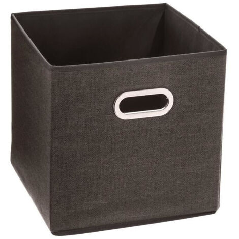 Boîte de rangement en tissu, boîte à vêtements, 31 x 31 cm, couleur jaune, modèle Mix N Modul marron chiné