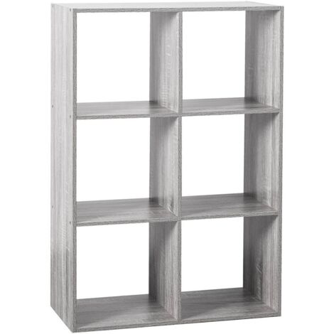 5Five Simply Smart – Étagère décorative rectangulaire 6 cloisons – Panneau de particules MDF – Dimensions 67,5 cm x 32 cm x 100,5 cm – Pour rangement intérieur