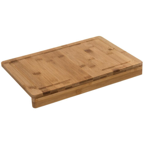Planche à découper en bambou 35 x 24 cm – Rebords pour récupération de jus – Résistante aux rayures – Pour tous types d'aliments – Secret De Gourmet