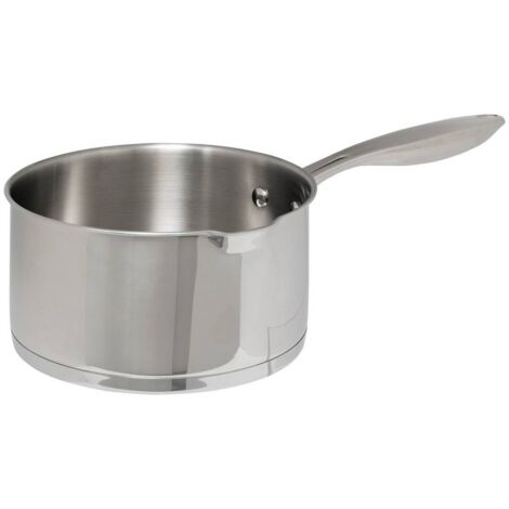 Casserole en Inox de haute qualité avec bec verseur, diamètre 20 cm, compatible tous feux, y compris induction - Five
