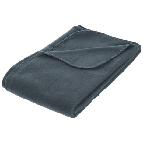 Plaid Polaire Bleu Orage 125 x 150 cm - Atmosphera