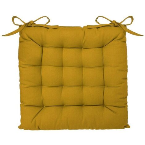Atmosphera – Galette de chaise 38x38cm en coton recyclé – Hauteur 5cm – Confort et style pour chaises standard – Entretien facile