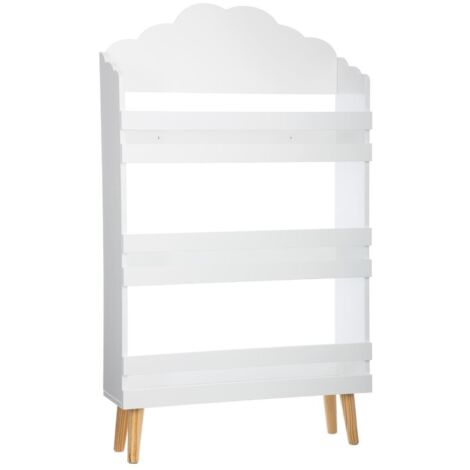 Atmosphera – Bibliothèque enfant nuage blanc 58x18x100 cm – 3 étagères en MDF – Design ludique pour rangement livres et jouets