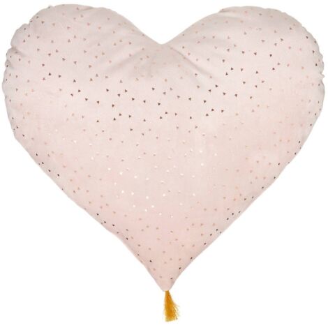 Coussin décoratif Coeur Rose Berlingot brillant 40 x 45 cm - Atmosphera (1/3)